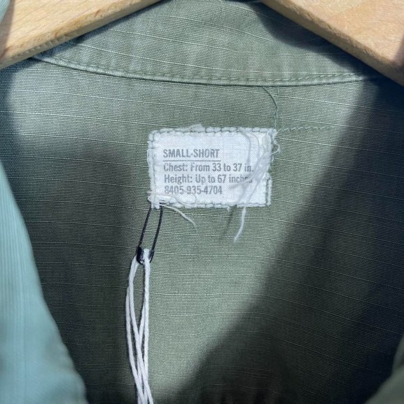 Vintage 1970s Vietnam Era Wind Resistance Poplin US Military OG 107 Slant Pocket - Picture 3 of 6